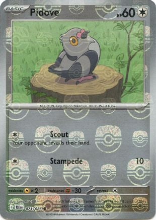 Pidove (Master Ball Pattern)  - (071/086) Holofoil [SV Black Bolt] - Trinity Hobby