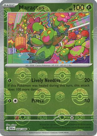 Maractus (Poke Ball Pattern)  - (008/086) Holofoil [SV Black Bolt] - Trinity Hobby
