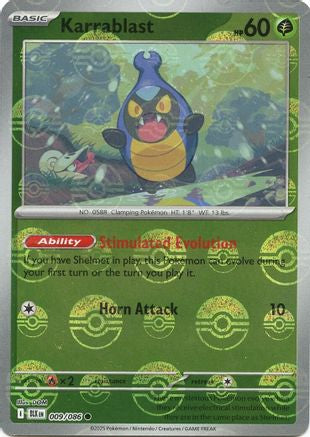 Karrablast (Poke Ball Pattern)  - (009/086) Holofoil [SV Black Bolt] - Trinity Hobby