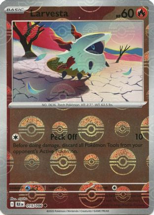 Larvesta (Poke Ball Pattern)  - (015/086) Holofoil [SV Black Bolt] - Trinity Hobby