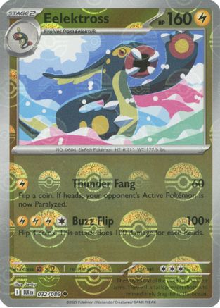 Eelektross (Poke Ball Pattern)  - (032/086) Holofoil [SV Black Bolt] - Trinity Hobby