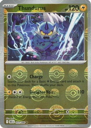 Thundurus (Poke Ball Pattern)  - (033/086) Holofoil [SV Black Bolt] - Trinity Hobby