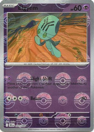 Elgyem (Poke Ball Pattern)  - (040/086) Holofoil [SV Black Bolt] - Trinity Hobby