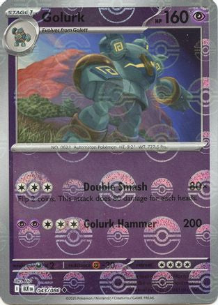 Golurk (Poke Ball Pattern)  - (043/086) Holofoil [SV Black Bolt] - Trinity Hobby