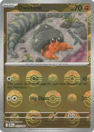 Dwebble (Poke Ball Pattern)  - (051/086) Holofoil [SV Black Bolt] - Trinity Hobby