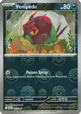 Venipede (Poke Ball Pattern)  - (054/086) Holofoil [SV Black Bolt] - Trinity Hobby