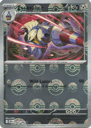 Escavalier (Poke Ball Pattern)  - (060/086) Holofoil [SV Black Bolt] - Trinity Hobby