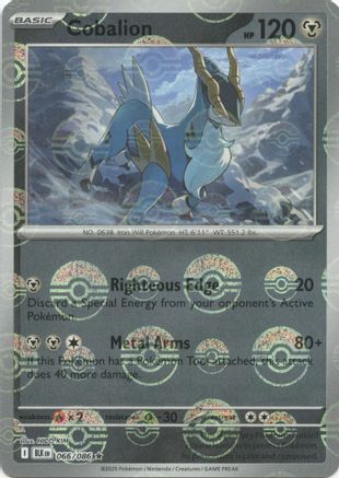Cobalion (Poke Ball Pattern)  - (066/086) Holofoil [SV Black Bolt] - Trinity Hobby