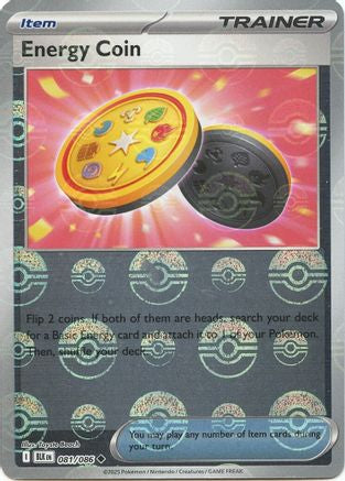 Energy Coin (Poke Ball Pattern)  - (081) Holofoil [SV Black Bolt] - Trinity Hobby