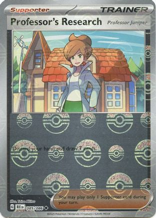 Professor's Research (Poke Ball Pattern)  - (085) Holofoil [SV Black Bolt] - Trinity Hobby