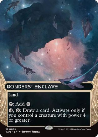Bonders' Enclave (0004) (Borderless)  [Foil]  (EOS-004) - [Edge of Eternities: Stellar Sights] - Trinity Hobby