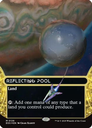 Reflecting Pool (0126) (Borderless) (Galaxy Foil)  [Foil]  (EOS-126) - [Edge of Eternities: Stellar Sights] - Trinity Hobby