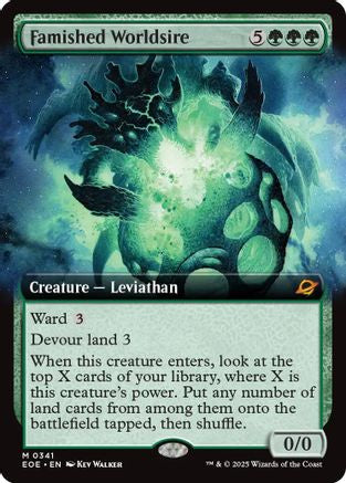 Famished Worldsire (Extended Art)  [Foil]  (EOE-341) - [Edge of Eternities] - Trinity Hobby