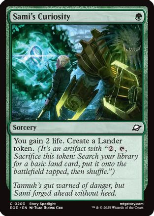 Sami's Curiosity  [Foil]  (EOE-203) - [Edge of Eternities] - Trinity Hobby