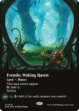 Evendo, Waking Haven (Borderless) (Galaxy Foil)  [Foil]  (EOE-374) - [Edge of Eternities] - Trinity Hobby