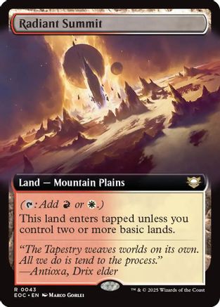 Radiant Summit (Extended Art)  (EOC-043) - [Commander: Edge of Eternities] - Trinity Hobby