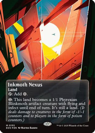 Inkmoth Nexus (0155) (Borderless) (Galaxy Foil)  [Foil]  (EOS-155) - [Edge of Eternities: Stellar Sights] - Trinity Hobby