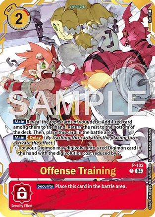 Offense Training (Premium Card Collection -Digimon Training Set-) (P-103) - [Digimon Promotion Cards] Foil
