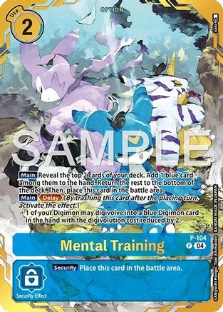 Mental Training (Premium Card Collection -Digimon Training Set-) (P-104) - [Digimon Promotion Cards] Foil