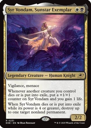 Syr Vondam, Sunstar Exemplar  (EOE-231) - [Edge of Eternities] - Trinity Hobby