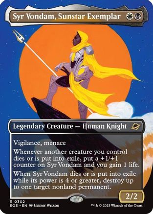 Syr Vondam, Sunstar Exemplar (Borderless)  (EOE-302) - [Edge of Eternities] - Trinity Hobby