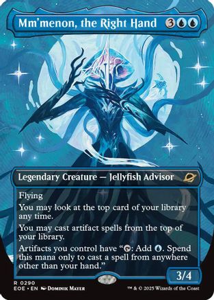 Mm'menon, the Right Hand (Borderless)  [Foil]  (EOE-290) - [Edge of Eternities] - Trinity Hobby