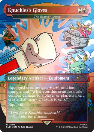 Knuckles's Gloves - The Reaver Cleaver (Rainbow Foil)  [Foil]  (SLD-2095) - [Secret Lair Drop Series] - Trinity Hobby