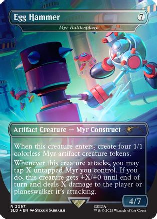 Egg Hammer - Myr Battlesphere (Rainbow Foil)  [Foil]  (SLD-2097) - [Secret Lair Drop Series] - Trinity Hobby