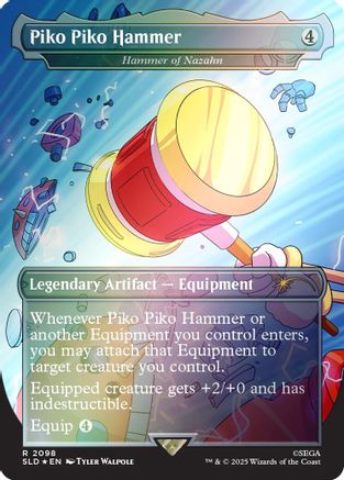 Piko Piko Hammer - Hammer of Nazahn (Rainbow Foil)  [Foil]  (SLD-2098) - [Secret Lair Drop Series] - Trinity Hobby