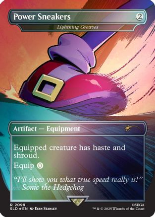 Power Sneakers - Lightning Greaves (Rainbow Foil)  [Foil]  (SLD-2099) - [Secret Lair Drop Series] - Trinity Hobby