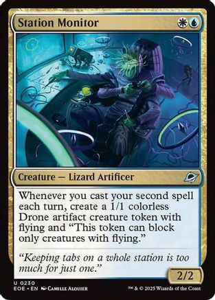 Station Monitor  [Foil]  (EOE-230) - [Edge of Eternities] - Trinity Hobby
