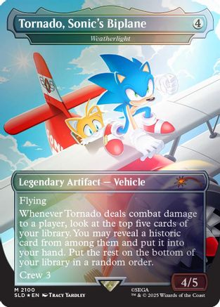 Tornado, Sonic's Biplane - Weatherlight (Rainbow Foil)  [Foil]  (SLD-2100) - [Secret Lair Drop Series] - Trinity Hobby