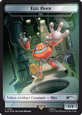 Egg Pawn - Myr Token (Rainbow Foil)  [Foil]  (SLD-2101) - [Secret Lair Drop Series] - Trinity Hobby