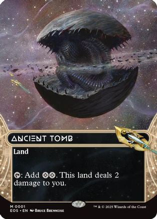 Ancient Tomb (0001) (Borderless)  [Foil]  (EOS-001) - [Edge of Eternities: Stellar Sights] - Trinity Hobby