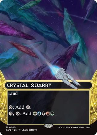 Crystal Quarry (0010) (Borderless)  [Foil]  (EOS-010) - [Edge of Eternities: Stellar Sights] - Trinity Hobby