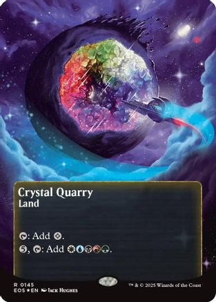 Crystal Quarry (0145) (Borderless) (Galaxy Foil)  [Foil]  (EOS-145) - [Edge of Eternities: Stellar Sights] - Trinity Hobby