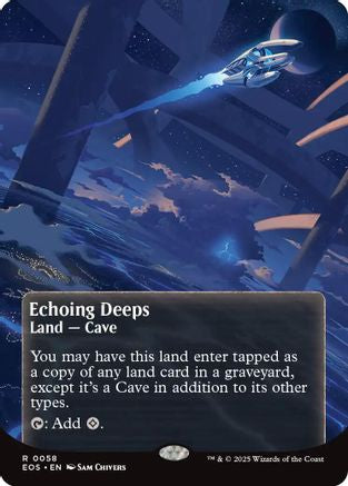 Echoing Deeps (0058) (Borderless)  [Foil]  (EOS-058) - [Edge of Eternities: Stellar Sights] - Trinity Hobby