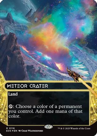 Meteor Crater (0116) (Borderless) (Galaxy Foil)  [Foil]  (EOS-116) - [Edge of Eternities: Stellar Sights] - Trinity Hobby