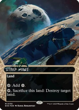 Stripe Mine (0130) (Borderless) (Galaxy Foil)  [Foil]  (EOS-130) - [Edge of Eternities: Stellar Sights] - Trinity Hobby