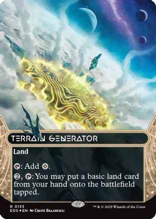 Terrain Generator (0133) (Borderless) (Galaxy Foil)  [Foil]  (EOS-133) - [Edge of Eternities: Stellar Sights] - Trinity Hobby