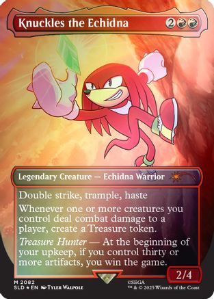 Knuckles the Echidna (Rainbow Foil)  [Foil]  (SLD-2082) - [Secret Lair Drop Series] - Trinity Hobby