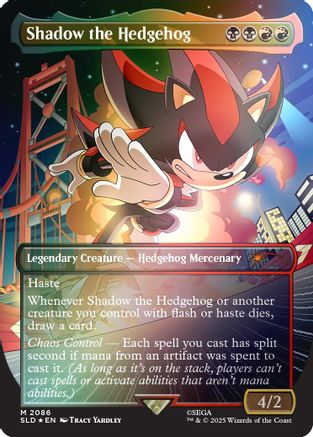 Shadow the Hedgehog (Rainbow Foil)  [Foil]  (SLD-2086) - [Secret Lair Drop Series] - Trinity Hobby