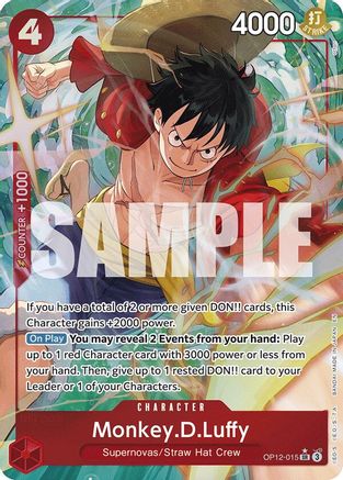 Monkey.D.Luffy (Alternate Art) (OP12-015) - [Legacy of the Master] Foil - Trinity Hobby