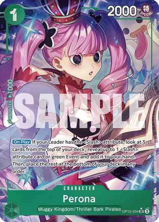 Perona (Alternate Art) (OP12-034) - [Legacy of the Master] Foil - Trinity Hobby
