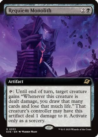 Requiem Monolith (Extended Art)  [Foil]  (EOE-333) - [Edge of Eternities] - Trinity Hobby