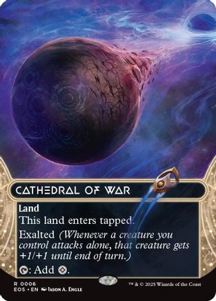 Cathedral of War (0006) (Borderless)  [Foil]  (EOE-006) - [Edge of Eternities] - Trinity Hobby