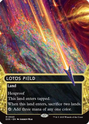 Lotus Field (0023) (Borderless)  [Foil]  (EOE-023) - [Edge of Eternities] - Trinity Hobby