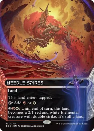 Needle Spires (0030) (Borderless)  [Foil]  (EOE-030) - [Edge of Eternities] - Trinity Hobby