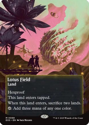Lotus Field (0068) (Borderless)  [Foil]  (EOE-068) - [Edge of Eternities] - Trinity Hobby