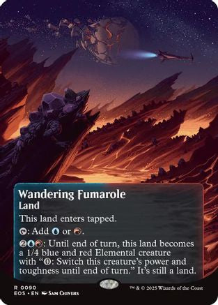 Wandering Fumarole (0090) (Borderless)  [Foil]  (EOE-090) - [Edge of Eternities] - Trinity Hobby
